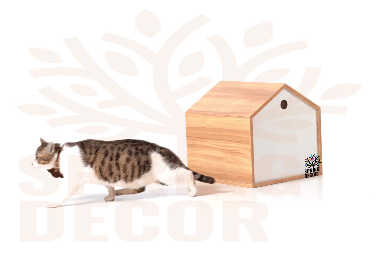 Cat House Modern Nightstand Pet House Cat bed Cat Crate Cat Kennel Wood Cat House Pet House Pe1