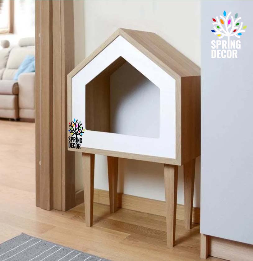 Cat House Modern Nightstand Pet House Cat bed Cat Crate Wood Cat Hoouse Peet House CTH02a