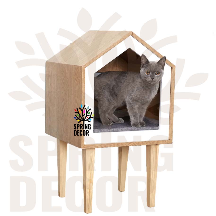 Cat House Modern Nightstand Pet House Cat bed Cat Crate Wood Cat Hoouse Peet House CTH02b