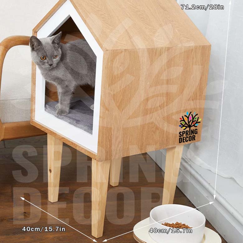 Cat House Modern Nightstand Pet House Cat bed Cat Crate Wood Cat Hoouse Peet House CTH02c