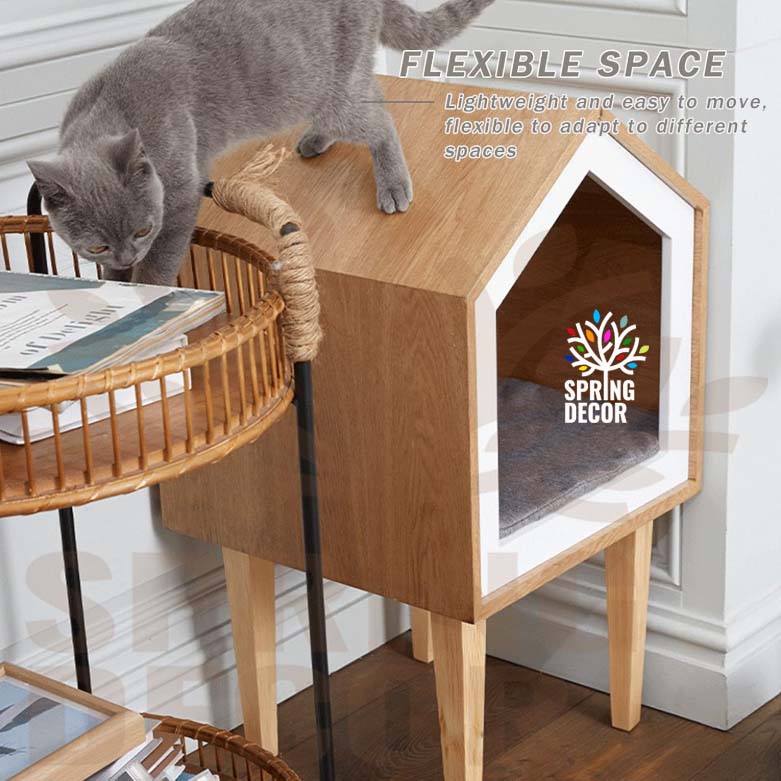 Cat House Modern Nightstand Pet House Cat bed Cat Crate Wood Cat Hoouse Peet House CTH02f